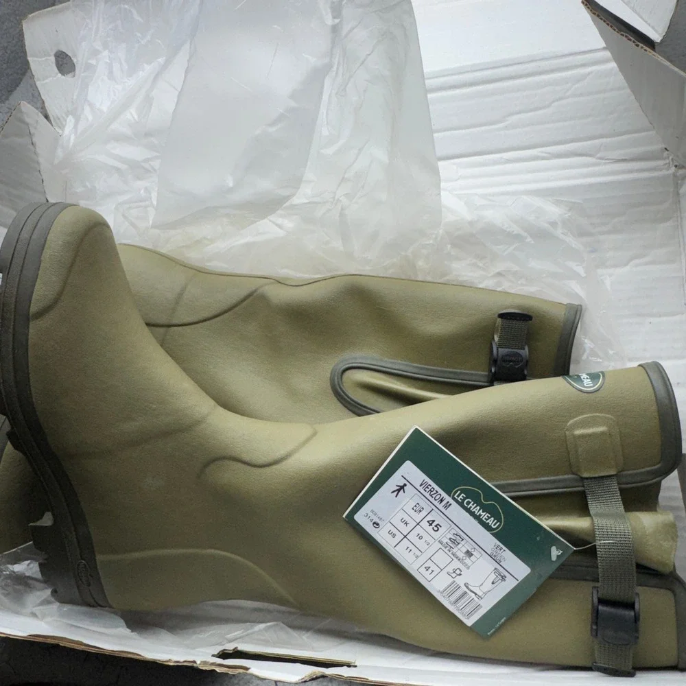 Le Chameau Vierzon M Boots Mens 11.5 Green Rubber Waterproof Rain Wellington